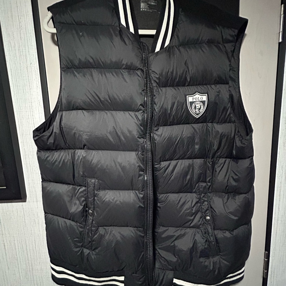 Polo by Ralph Lauren Black Puffer Vest with Logo